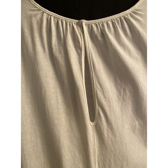 Free People Beach White paneled gathered at center hi low Coverup Oversized - Picture 6 of 10